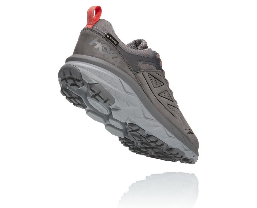 Hoka Australia One One Challenger Low GORE-TEX - Mens Trail Shoes Grey - UIEDN-9743